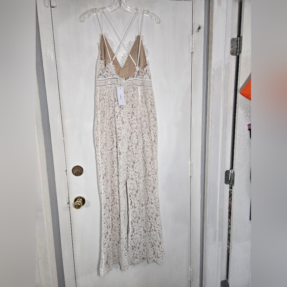 Aakaa Ivory Lace Jumpsuit Graduation/Brides - Picture 10 of 16